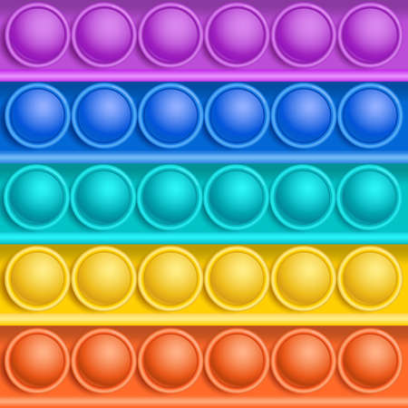 Colorful sensory fidget toy of various shapesのイラスト素材