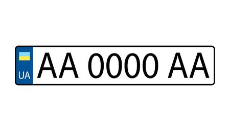 License number plate. Car plate number. Vehicle registration number.のイラスト素材