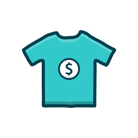 Dollar T-shirt Icon. Vector illustration.のイラスト素材