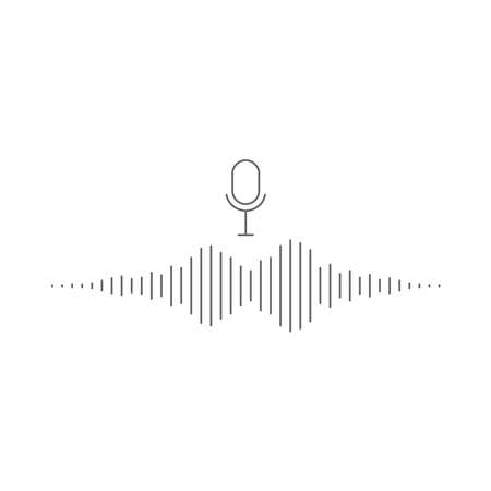 Record sound  set line modern color style isolated on white background for use music store, sound company, dj market etc, audio system shop.のイラスト素材