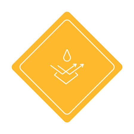 Waterproof icon vector illustration for stickers, print, web page, road sign.のイラスト素材