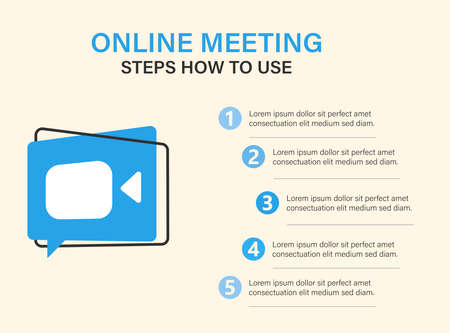 The concept of connecting to an online meeting.のイラスト素材
