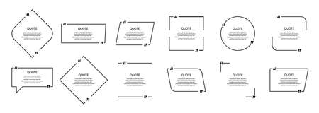 Set of quote bubbles template, flat designのイラスト素材