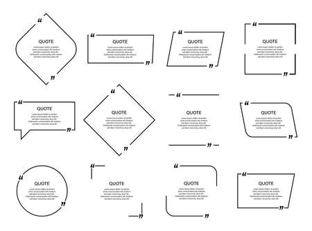 Set of quote bubbles template, flat designのイラスト素材
