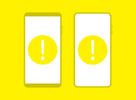 Error icon phone. Symbol of phone browser failure. Vector illustrationのイラスト素材