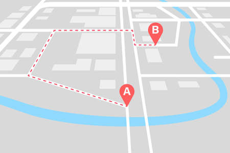 Modern map, great design for any purposes. City map with gps navigatorのイラスト素材