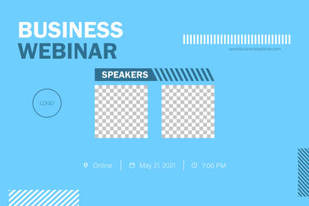 Online webinar, meeting. Webinars and web meetings at the level of colleagues, modern education. Vector illustrationのイラスト素材