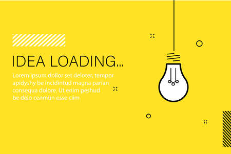 Banner with the presentation of a new idea for businessのイラスト素材