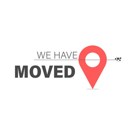 Indicated Place on the Map. We Have Moved Iconのイラスト素材
