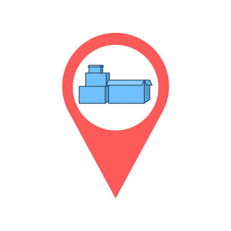 Indicated Place on the Map. We Have Movedのイラスト素材