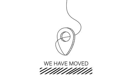 Indicated Place on the Map. We Have Movedのイラスト素材