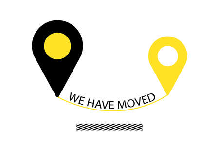 Indicated Place on the Map. We Have Movedのイラスト素材