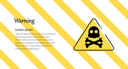 Caution Warning Sign Banner for Web Pageのイラスト素材