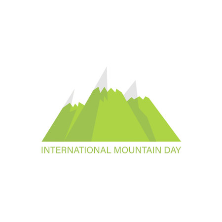 International Mountain Day. Winter natureのイラスト素材