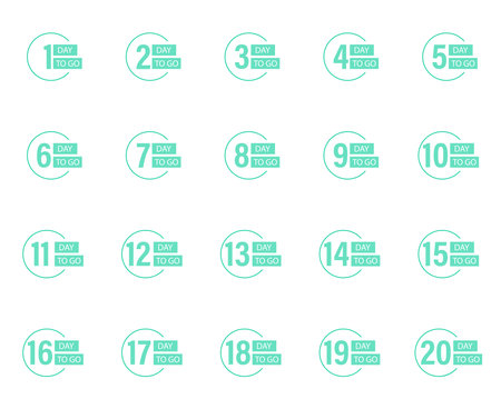 Days Left Badges and Stickers. Number of days left. Countdown left days banner. Count down vector banner templateのイラスト素材