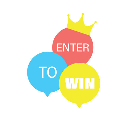 Enter to win icon design templateのイラスト素材