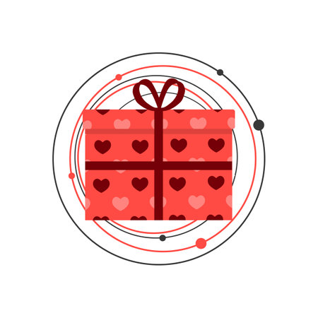 Gift from shopping. Promotional poster for social networks, shops and websitesのイラスト素材