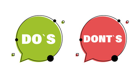 Choice do or dont. Quiz elementsのイラスト素材