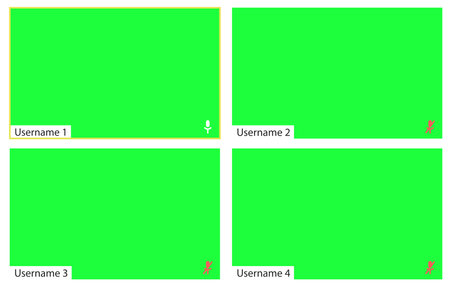 Video call layout. An application window with a place to insert your image or videoのイラスト素材
