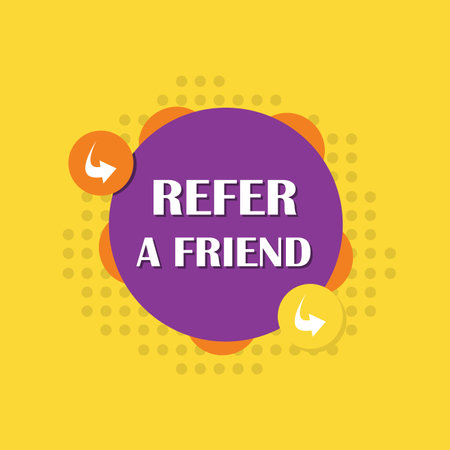 Refer a friend affiliate partnership and earn moneyのイラスト素材