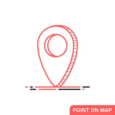 Point on map icon. We Have Movedのイラスト素材