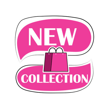 New collection badge with a packagesのイラスト素材
