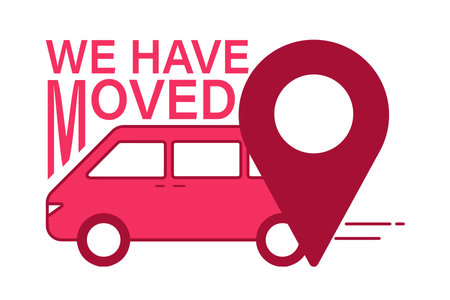 We are moving from one address to another address. Banner template with concept of deliveryのイラスト素材