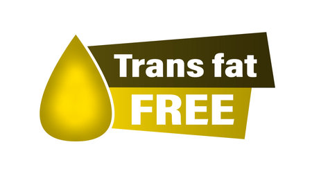Trans fat free. Good label with a dropのイラスト素材