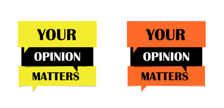 Your opinion matters set of postersのイラスト素材