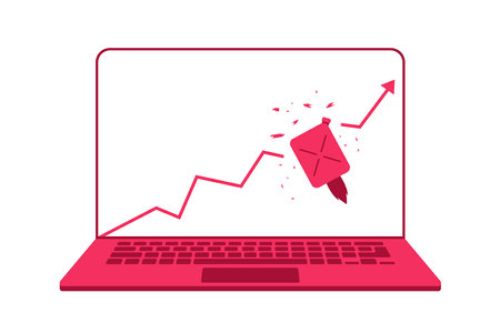 Business company landing page. Fuel prices are breaking the strategy. Inflation and business problemsのイラスト素材