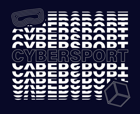 Cyber Sport banner. Video Games conceptionのイラスト素材