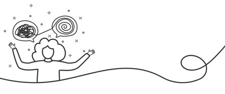 Mental health problems. Depressed woman clutching her head. Confused girl doesnt know what to doのイラスト素材