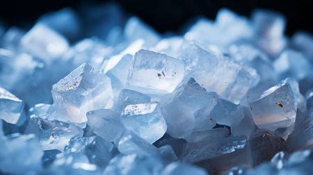 Pile of Ice Crystals. Generative AI.の素材
