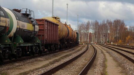 Rail fuel tank transportationの写真素材