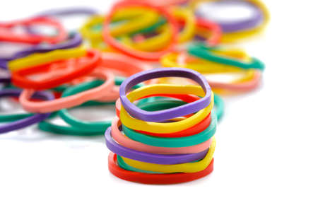 rubber band. Elastic bands on a white background