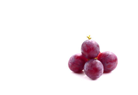 Red grape fruit  isolated on white, clipping path includedの写真素材