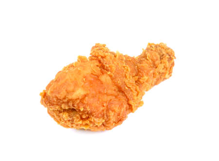 Fried chicken isolated white background. Fried wing chicken isolatedの写真素材