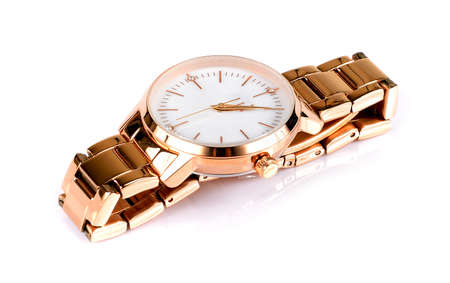 Luxury watch isolated on white background.