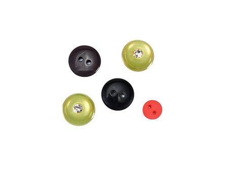 large plastic clothes button isolated on white background