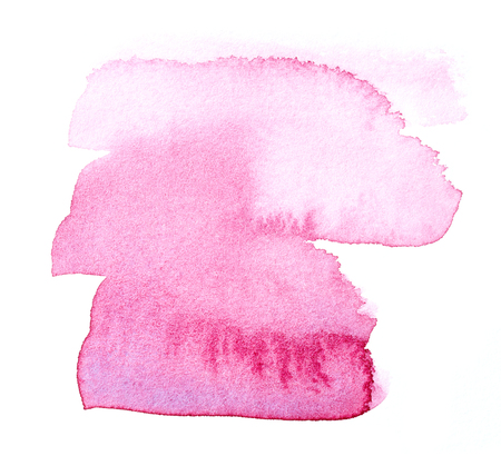 Abstract purple watercolor splash isolated on white backgroundの写真素材