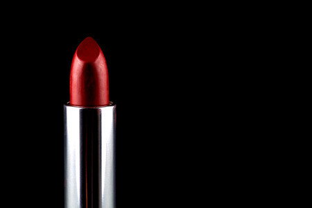 Lipstick isolated against a black backgroundの写真素材