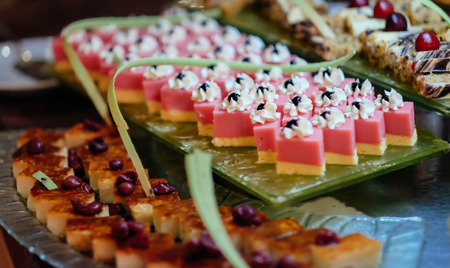Close-up of delicious cake served indoors on a plate.の写真素材