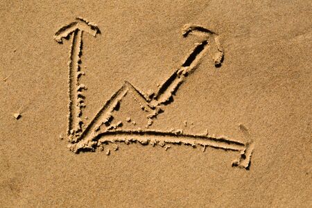 Casual drawing in the sand on a sunny day.