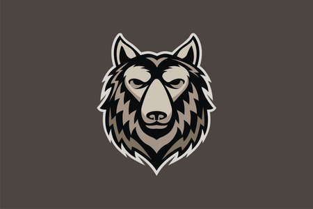 Wolf head mascot, suitable for sports team logos, wildlife lovers community, protected animal logos.
