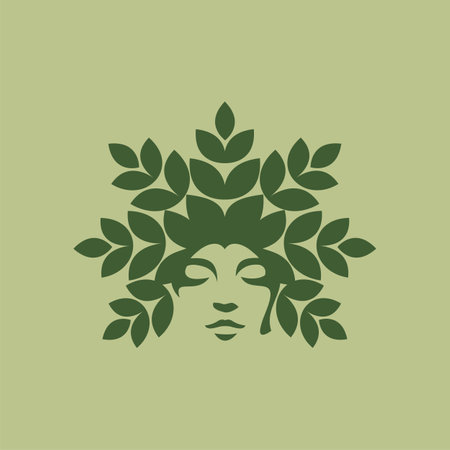 This woman's relaxation logo is suitable for salons, a spa place for a women's community logo, etc.のイラスト素材