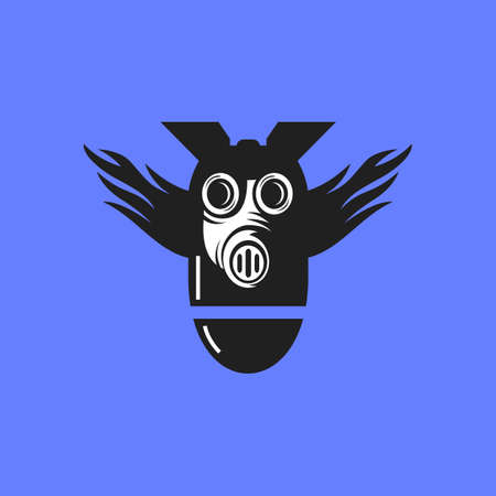 Winged missile and mask character, suitable for brand , identity, community or graphic needs etc.のイラスト素材