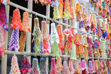 multicolored tassel paperの写真素材