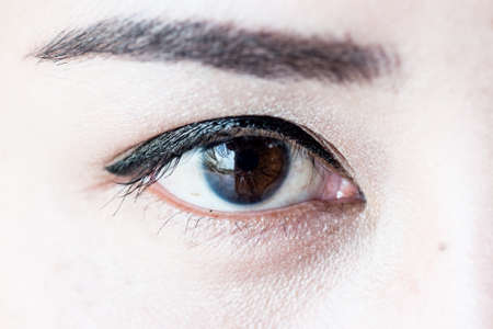 female eye closeup,の写真素材