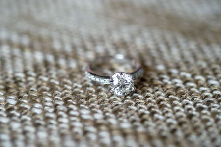wedding rings on sofa,