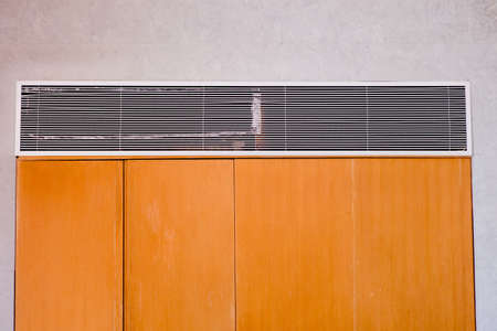 Air duct square shapes are designed to be installed on the wall.の写真素材